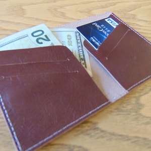 Cartera de cuero, billetera delgada de cuero marrón con bolsillo frontal, tarjetero, billetera de cuero de vaca para hombres, billetera de viaje con múltiples tarjetas