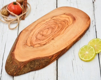 Olive Wood Rustic Cutting Board 10.8 X 4.9 Inch, Engraved Custom Monogrammed Cutting board, Rustic Wedding Gift 36