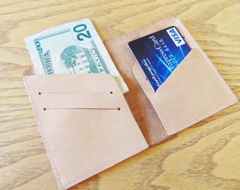 Leather Wallet, Women Beige Leather Wallet, Personalized Leather Wallet, Credit Card Leather Wallet, Minimalist Slim Leather Wallet