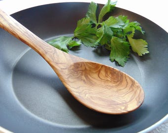 Olive Wood Kitchen Spoon: Cooking & Serving Utensil