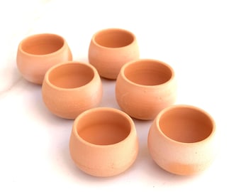 Mini Terracotta Jars: Handmade Berber Clay Pots, Rustic Boho Dollhouse Accessories