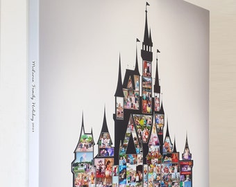 Magical Memories | Custom Disney Cinderella's Castle Photo Collage Canvas Print | Premium Wall Art
