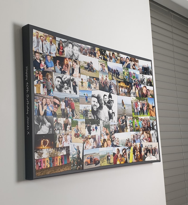 Photo collage designed from your photos and printed on Premium Canvas or Paper Personalised Service Elite Quality image 9