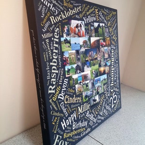 Wort Herz Foto Collage Leinwand Amazing Personalisiert Mit Etsy