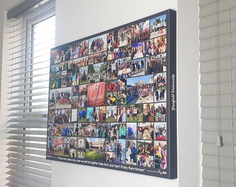 Work Leaving gift - Photo Collage Canvas Print - Custom Designed - Employee Gift