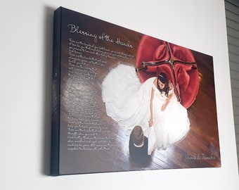 Personalised Photo on Canvas with Text- Custom Designed Premium Canvas Print