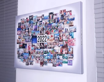 Custom Photo Collage Canvas Print - Personalized Gift, Handmade in UK