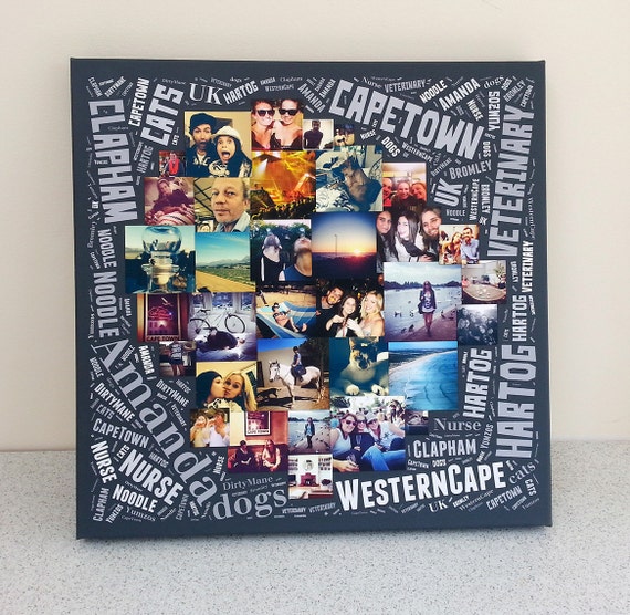 Abstract Art Collage Custom Designed Word Art Photo Etsy