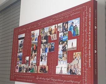 Colleague leaving gift - Personalized Photo Collage - Word Art Text- Employee Gift