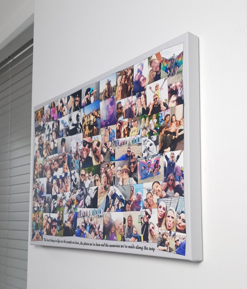 Photo collage designed from your photos and printed on Premium Canvas or Paper Personalised Service Elite Quality image 5