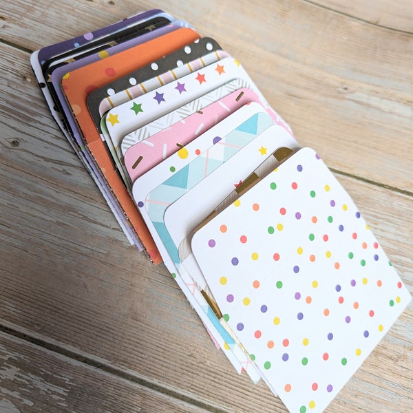 Mini Envelopes, Set of 10, Gift Card Holder, Patterned Envelopes, Small Notes