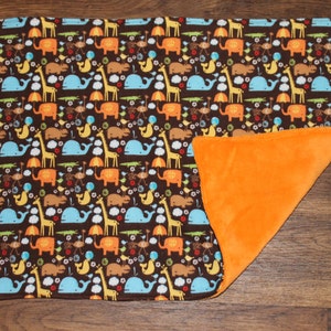 Safari animals baby doll blanket / lovey