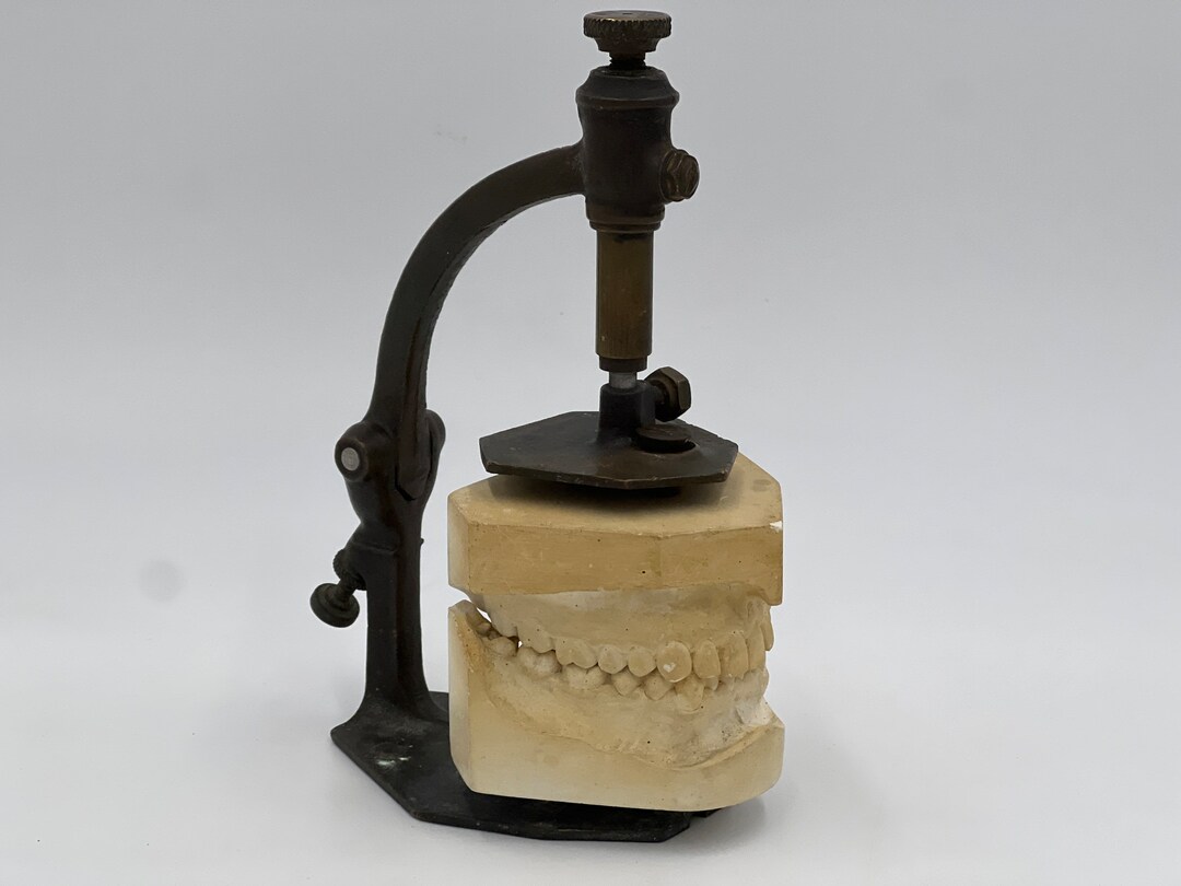 Antique Dental Articulator With Plaster Teeth Antique Dental Etsy