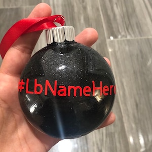 LeaderBoard Custom Glitter Plastic Disc Christmas Tree Ornament