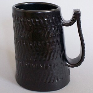 Off-Road Tankard Beer Stein Satin Black Ceramic