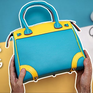 Ledertasche Schnittmuster - Pdf Download - Leder DIY - Damentaschen Vorlage - Video Anleitung