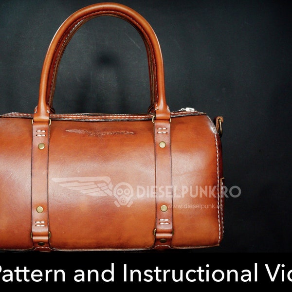 Taschenschnittmuster - Leder DIY - Pdf Download - Weekender Bag - Video Anleitung