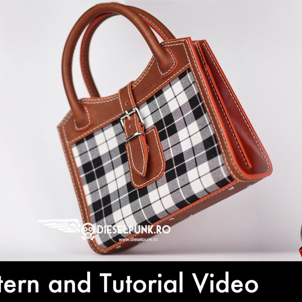 Modèle de sac à main pour femme - Modèle de sac - Cuir DIY - Téléchargement pdf - Porte-monnaie en cuir - Tutoriel vidéo