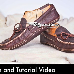 Moccasins Pattern - Shoe Templates - Leather DIY - Pdf Download - Loafers pattern - Video Tutorial