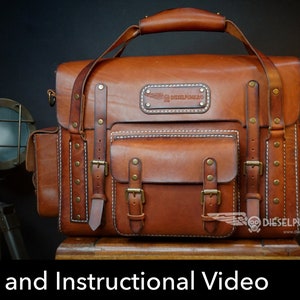 Bag Pattern - Pdf Download - Leather DIY - Explorer Bag - Video Tutorial