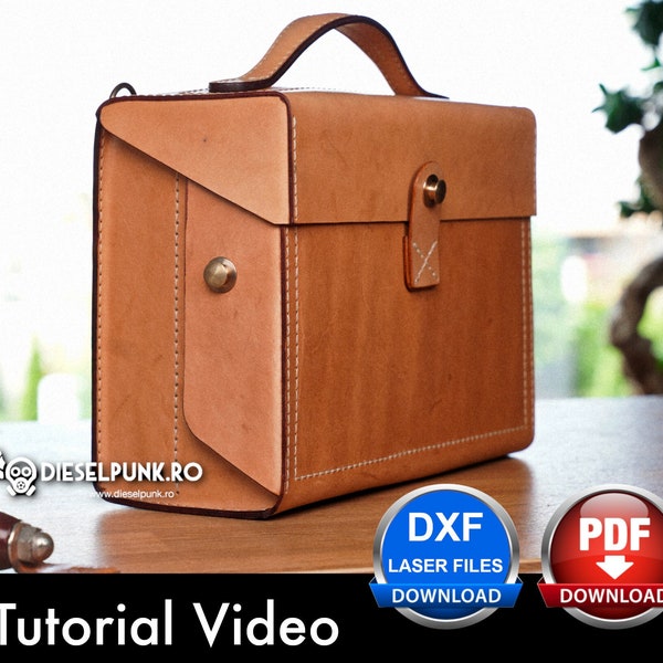 Leather Tool Box Pattern - Pdf Download - Leather DIY - Tool Bag - Video Tutorial
