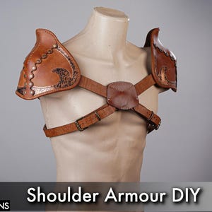 Leather Shoulder Armour Pattern PDF | DIY Pauldrons Template with Video Tutorial