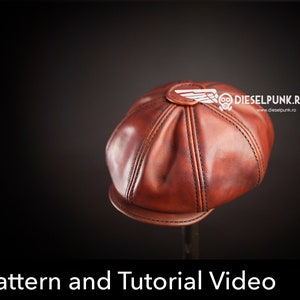 Newsboy Cap PATTERN - Peaky Blinders Hat - Flat Cap Pattern - Video Tutorial