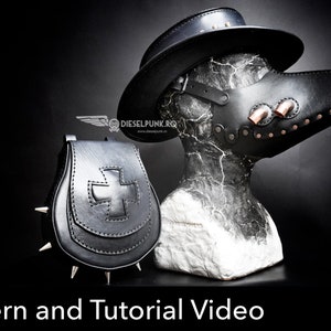Leather Halloween Mask & Pouch Pattern: Video Tutorial PDF