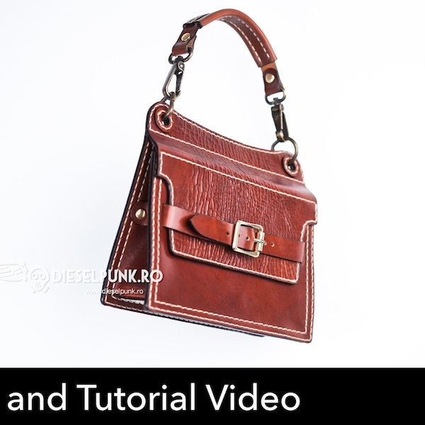 Ladies Purse Pattern - Bag Pattern - Leather DIY - Pdf Download - Leather Purse - Video Tutorial