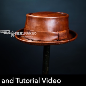 Pork Pie Hat Pattern - Leather Hat Pattern - Pdf Download - Video Tutorial