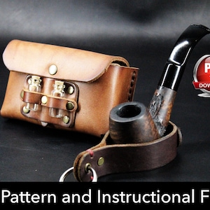 Pouch Pattern - Leather DIY - Pdf Download - Utility pouch