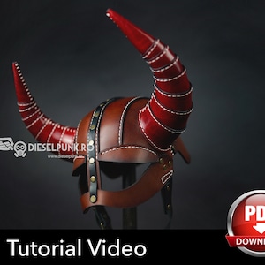 Viking Helmet Pattern - Cosplay DIY - Pdf Download - Video Tutorial
