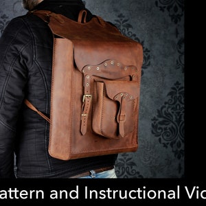 Backpack Pattern - Leather DIY - Pdf Download - Video Tutorial