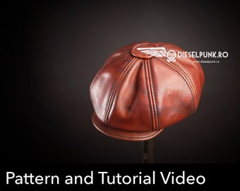 Newsboy Cap PATTERN - Peaky Blinders Hat - Flat Cap Pattern - Video Tutorial