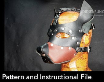 Dog Mask Pattern - DIY Mask - Pdf Download - Pup Hood Pattern