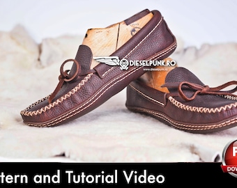 Moccasins Pattern - Shoe Templates - Leather DIY - Pdf Download - Loafers pattern - Video Tutorial