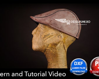 Flat Cap PATTERN - Cabbie Hat - Duckbill Cap Pattern - Video Tutorial
