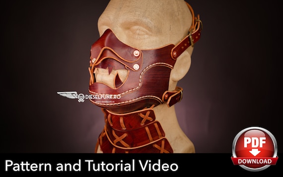 Samurai Mask Pattern - Mempo Mask - Pdf Download - Video Tutorial