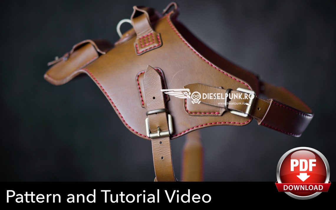Dog Harness Pattern leather Harness With Pocket DIY Pdf Etsy Dog Harness Pattern leather Harness With Pocket DIY Pdf Etsy