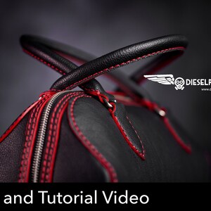 Boston Bag Pattern: Leather Duffle Template (PDF) With Video Tutorial ...