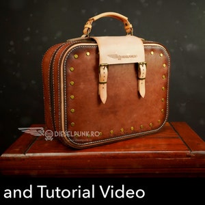 Taschenset Schnittmuster - Musterset - Leder DIY - Pdf Download - Ledertasche - Video Anleitung