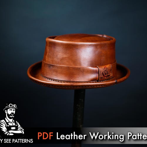 Black Homburg Felt Hat - Black Pork Pie Hat - Timeless Elegance