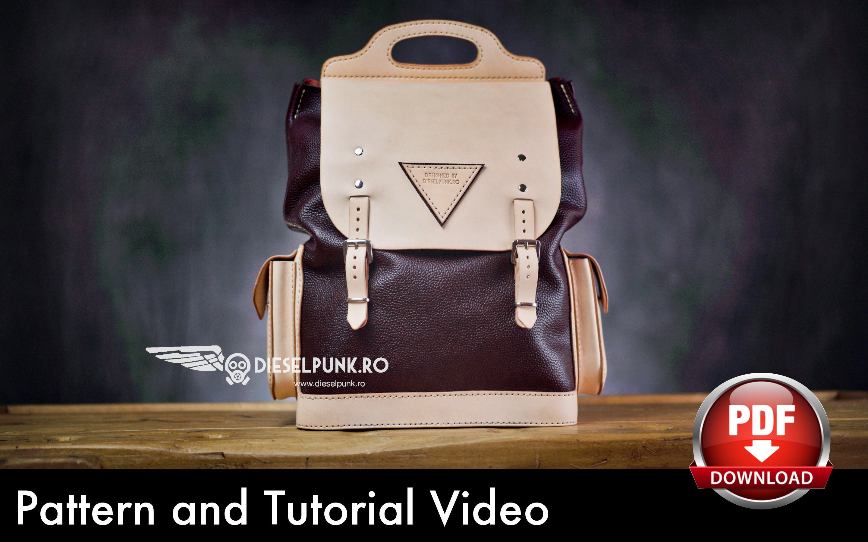 The D-Konstrukt Backpack - Backpack Pattern - Leather DIY - Pdf Download