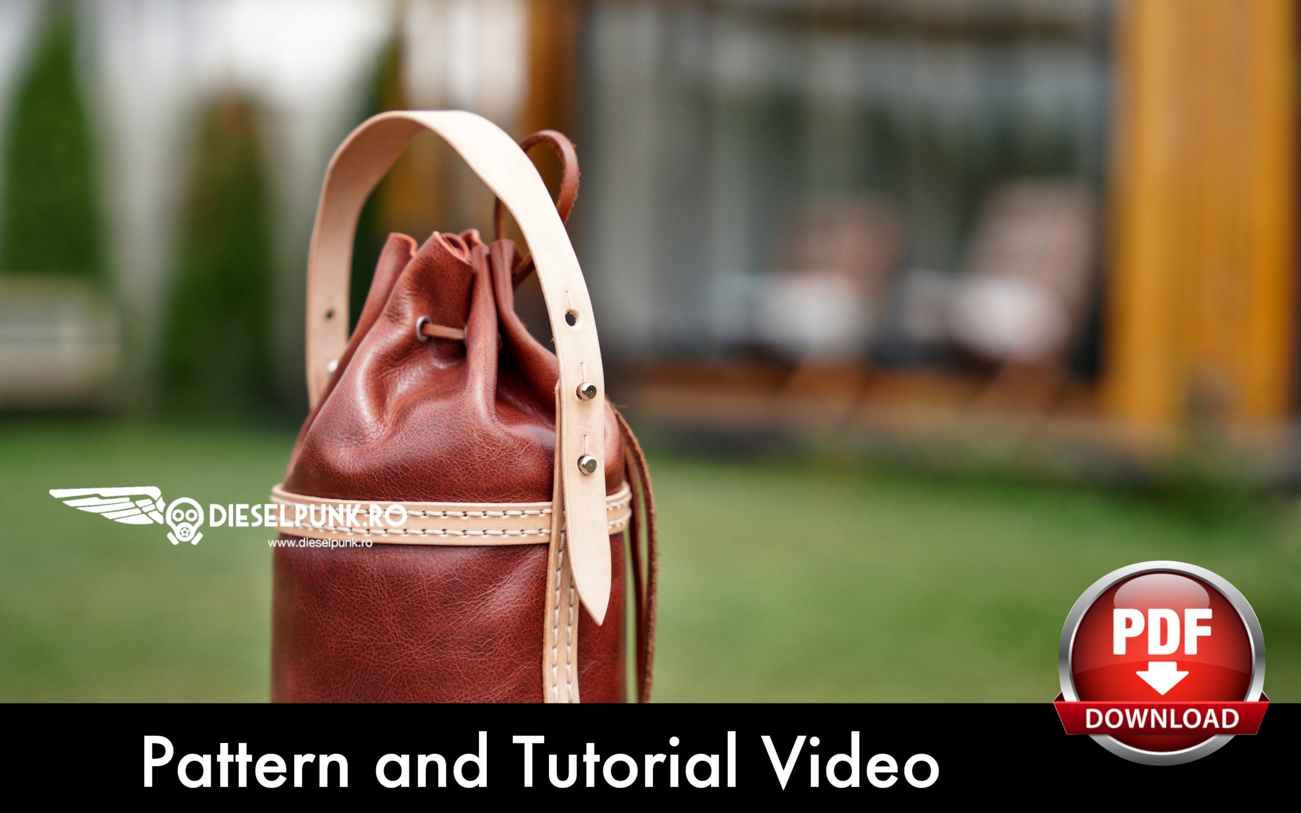 Ladies Purse Pattern Bag Pattern Leather DIY Pdf Download