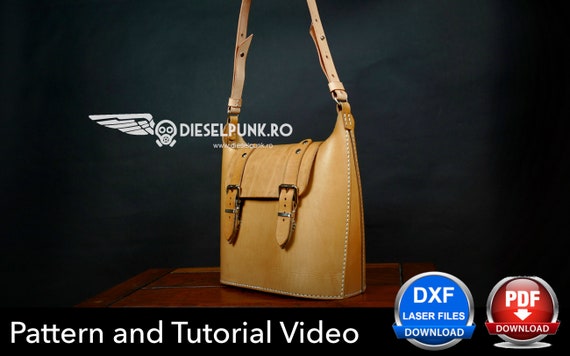 Ladies Bag Pattern - Leather DIY - Pdf Download - Leather Bag Pattern - Bag Pattern - Shopping Bag Pattern - Bag Template