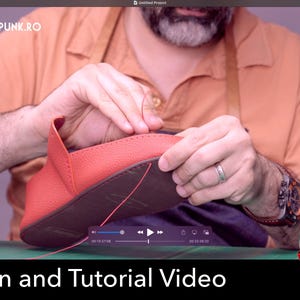 Leather Moccasins Pattern: DIY Loafers Template (PDF) with Video Tutorial image 8