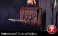 Briefcase Bag Pattern: Leather Laptop Satchel - DIY PDF Template