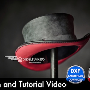 Top Hat Pattern - Leather DIY - Pdf Download - Video Tutorial