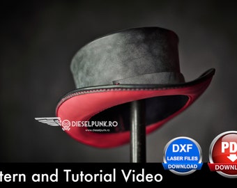 Top Hat Pattern - Leather DIY - Pdf Download - Video Tutorial