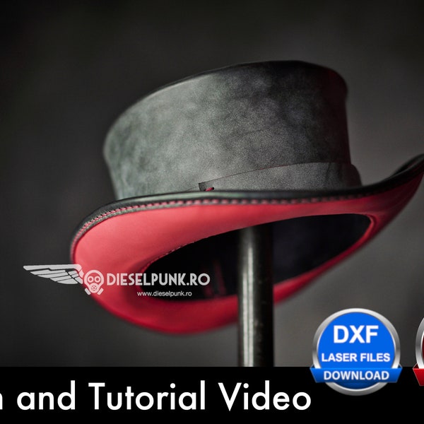 Top Hat Pattern - Leather DIY - Pdf Download - Video Tutorial